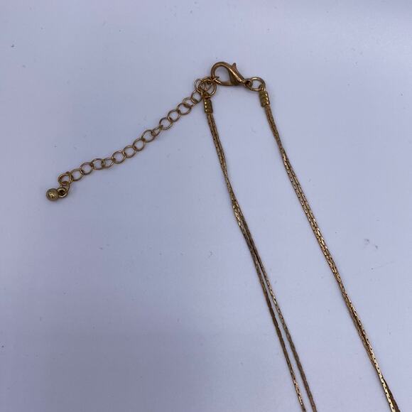 Vintage Women  31 Inch Double Strand Glass Geometric Shape Beads Chain Necklace - Picture 7 of 7